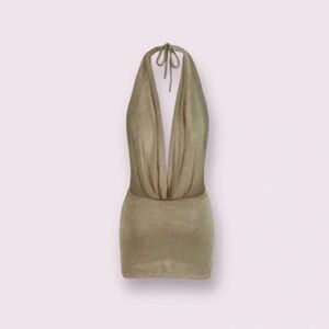 Beach Halter Knit Cover Up